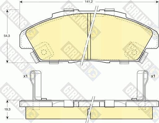 Girling 6109969 - Гальмівні колодки, дискові гальма avtolavka.club