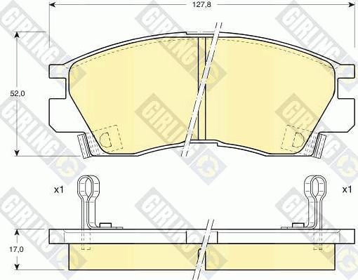 Girling 6109989 - Гальмівні колодки, дискові гальма avtolavka.club