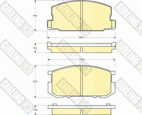 Girling 6109549 - Гальмівні колодки, дискові гальма avtolavka.club