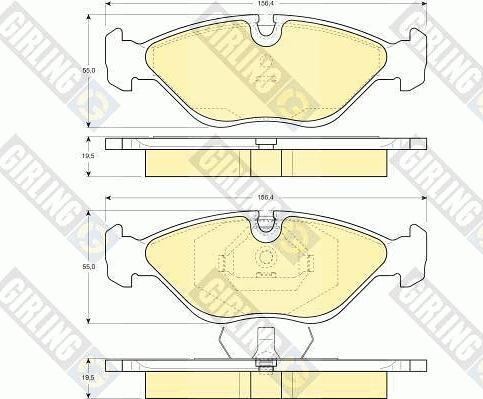 Girling 6109692 - Гальмівні колодки, дискові гальма avtolavka.club