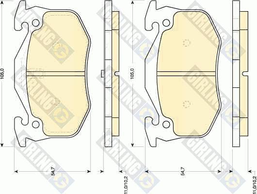 Girling 6109053 - Гальмівні колодки, дискові гальма avtolavka.club