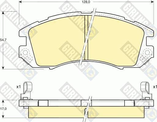 Girling 6109899 - Гальмівні колодки, дискові гальма avtolavka.club