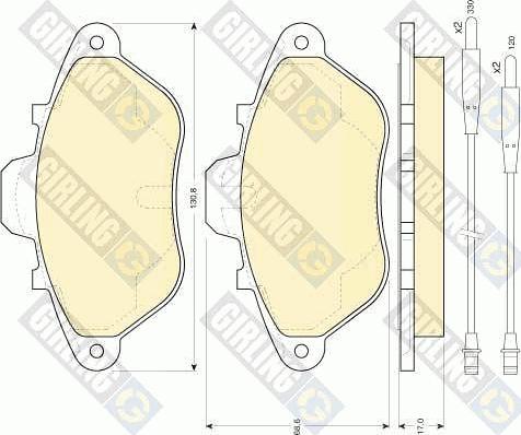 Girling 6109843 - Гальмівні колодки, дискові гальма avtolavka.club