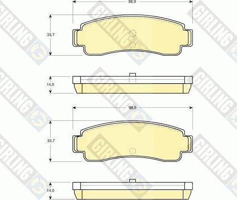 Girling 6109829 - Гальмівні колодки, дискові гальма avtolavka.club