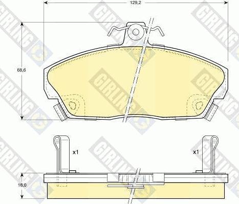 Girling 6104961 - Гальмівні колодки, дискові гальма avtolavka.club