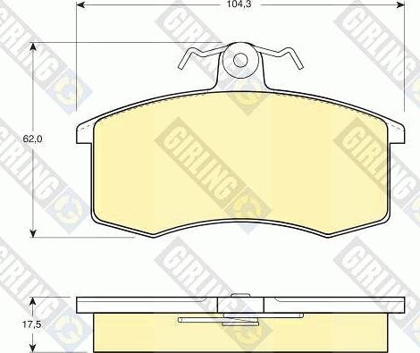 Girling 6104691 - Гальмівні колодки, дискові гальма avtolavka.club