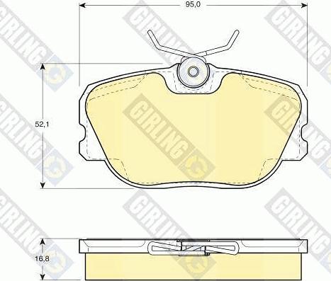 Girling 6104601 - Гальмівні колодки, дискові гальма avtolavka.club