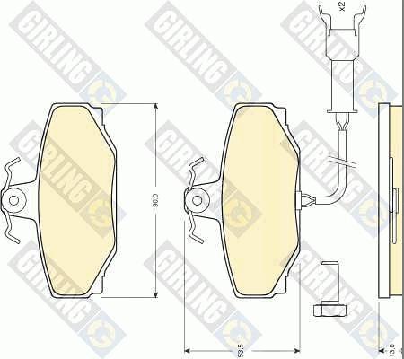 Girling 6104621 - Гальмівні колодки, дискові гальма avtolavka.club