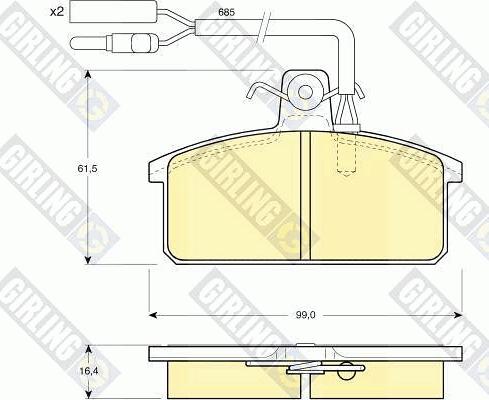 Girling 6104171 - Гальмівні колодки, дискові гальма avtolavka.club