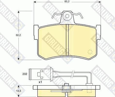 Girling 6104869 - Гальмівні колодки, дискові гальма avtolavka.club