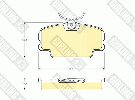 Girling 6104341 - Гальмівні колодки, дискові гальма avtolavka.club