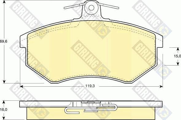 Girling 6104301 - Гальмівні колодки, дискові гальма avtolavka.club