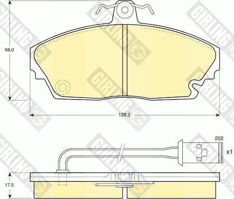 Girling 6104791 - Гальмівні колодки, дискові гальма avtolavka.club