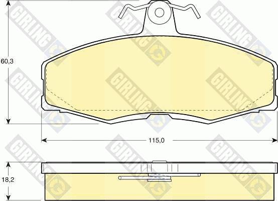 Girling 6104731 - Гальмівні колодки, дискові гальма avtolavka.club