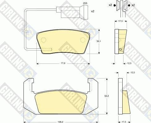 Girling 6105551 - Гальмівні колодки, дискові гальма avtolavka.club