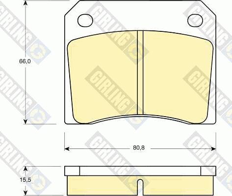 Girling 6105571 - Гальмівні колодки, дискові гальма avtolavka.club