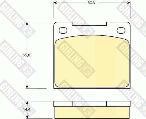 Girling 6105331 - Гальмівні колодки, дискові гальма avtolavka.club