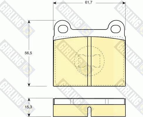 Girling 6106482 - Гальмівні колодки, дискові гальма avtolavka.club