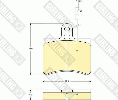 Girling 6101459 - Гальмівні колодки, дискові гальма avtolavka.club