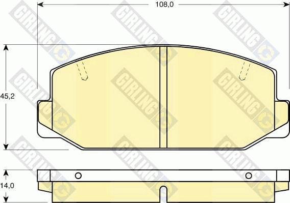 Girling 6101799 - Гальмівні колодки, дискові гальма avtolavka.club