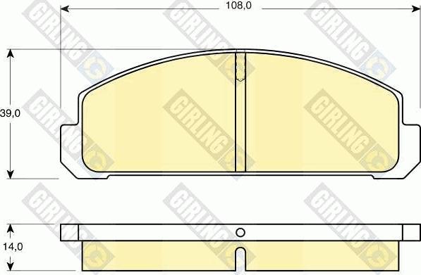 Girling 6101789 - Гальмівні колодки, дискові гальма avtolavka.club