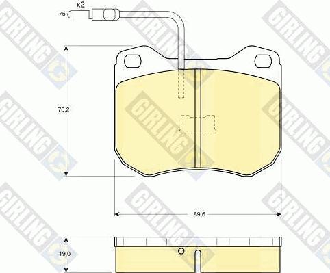 Girling 6101732 - Гальмівні колодки, дискові гальма avtolavka.club