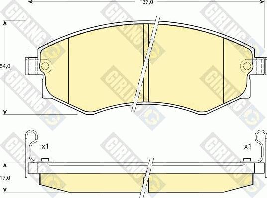 Girling 6108959 - Гальмівні колодки, дискові гальма avtolavka.club