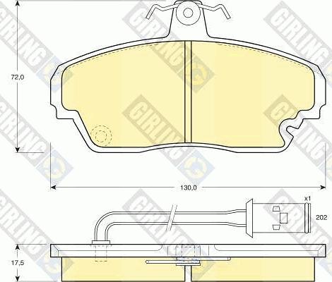 Girling 6108511 - Гальмівні колодки, дискові гальма avtolavka.club