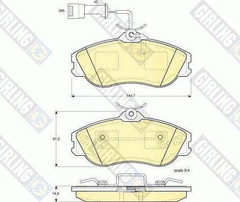 Girling 6108161 - Гальмівні колодки, дискові гальма avtolavka.club