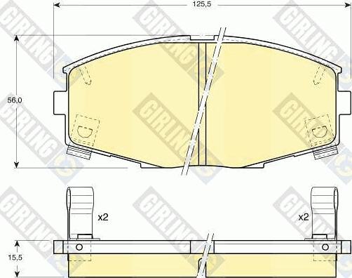 Girling 6108809 - Гальмівні колодки, дискові гальма avtolavka.club