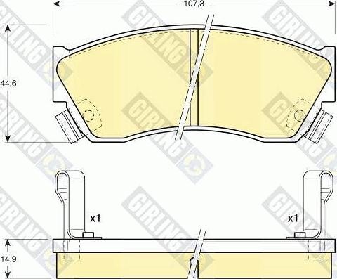 Girling 6108839 - Гальмівні колодки, дискові гальма avtolavka.club