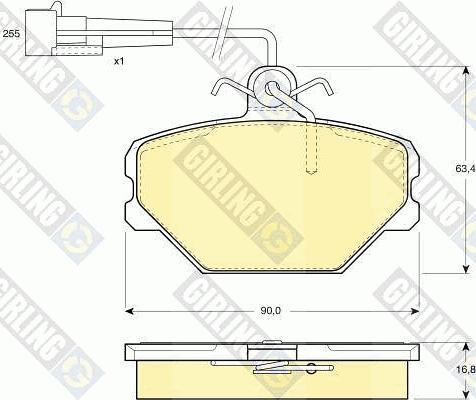 Girling 6108331 - Гальмівні колодки, дискові гальма avtolavka.club