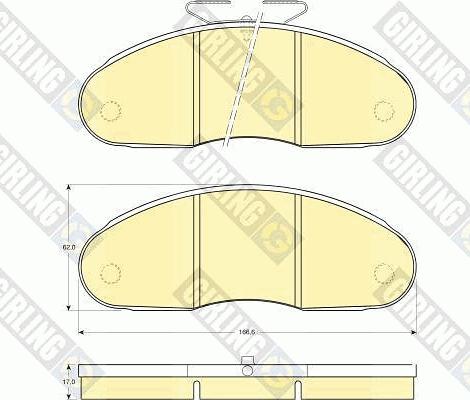 Girling 6108273 - Гальмівні колодки, дискові гальма avtolavka.club