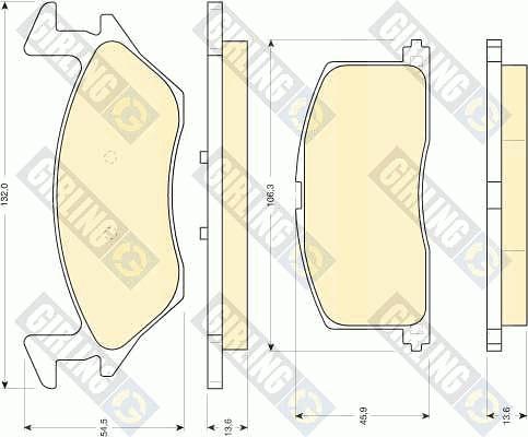 Girling 6108789 - Гальмівні колодки, дискові гальма avtolavka.club