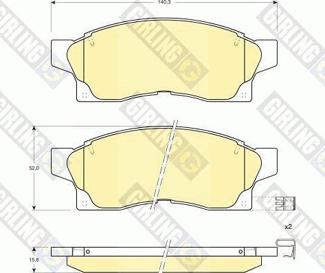 Girling 6108779 - Гальмівні колодки, дискові гальма avtolavka.club