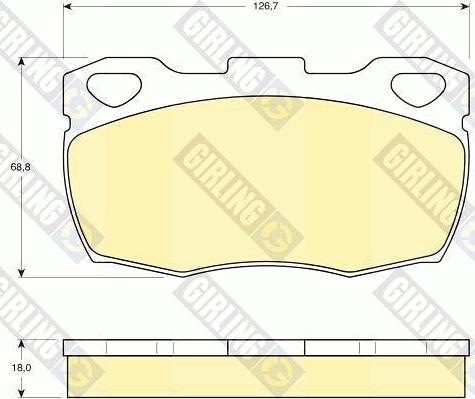 Girling 6103956 - Гальмівні колодки, дискові гальма avtolavka.club