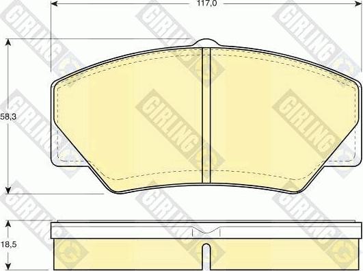 Girling 6103493 - Гальмівні колодки, дискові гальма avtolavka.club