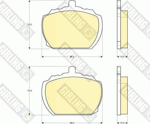 Girling 6103406 - Гальмівні колодки, дискові гальма avtolavka.club