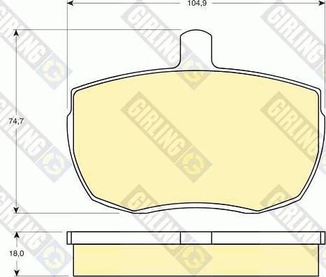 Girling 6103416 - Гальмівні колодки, дискові гальма avtolavka.club