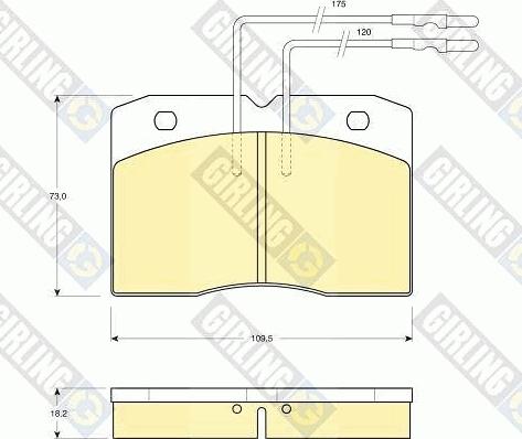 Girling 6103439 - Гальмівні колодки, дискові гальма avtolavka.club