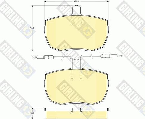 Girling 6103426 - Гальмівні колодки, дискові гальма avtolavka.club