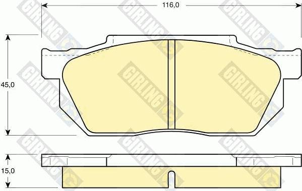 Girling 6103589 - Гальмівні колодки, дискові гальма avtolavka.club