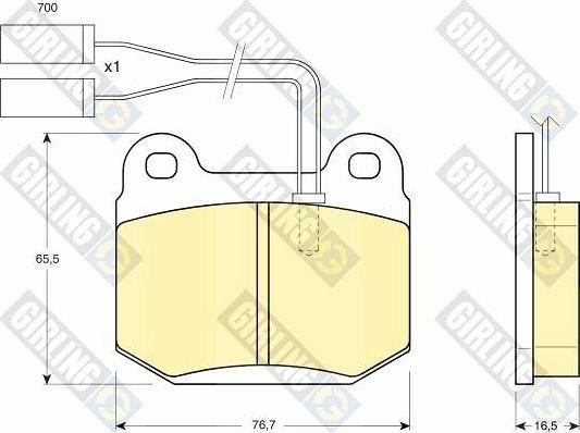 Girling 6103642 - Гальмівні колодки, дискові гальма avtolavka.club