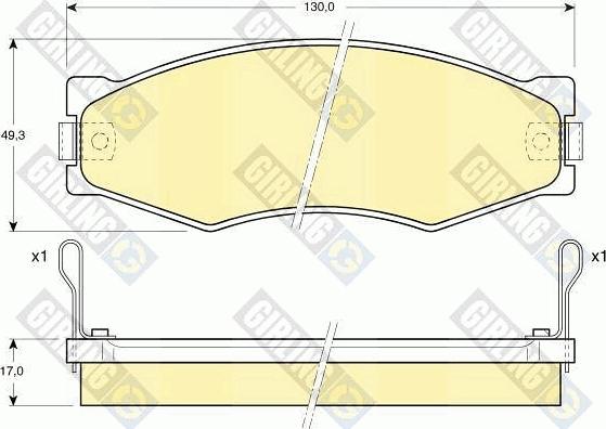 Girling 6103679 - Гальмівні колодки, дискові гальма avtolavka.club