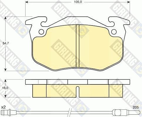 Girling 6103083 - Гальмівні колодки, дискові гальма avtolavka.club