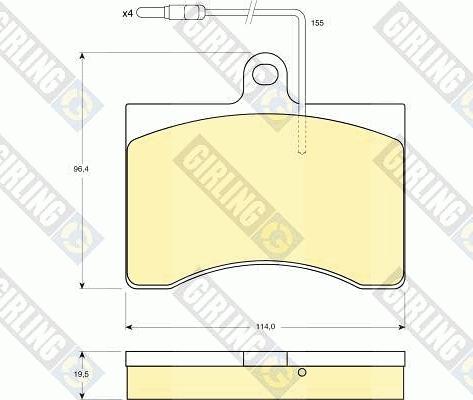 Girling 6103149 - Гальмівні колодки, дискові гальма avtolavka.club