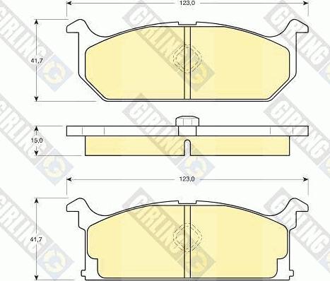 Girling 6103829 - Гальмівні колодки, дискові гальма avtolavka.club