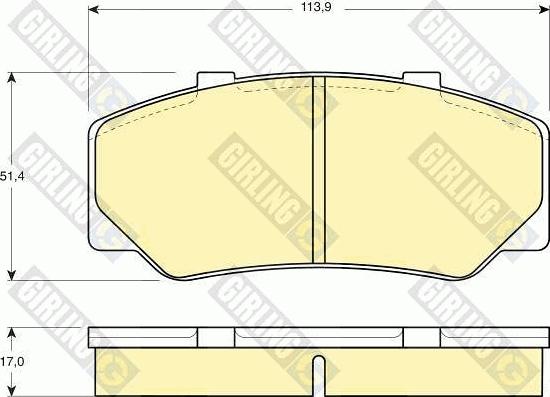 Girling 6103293 - Гальмівні колодки, дискові гальма avtolavka.club