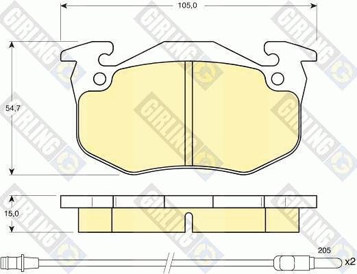 Girling 6103283 - Гальмівні колодки, дискові гальма avtolavka.club