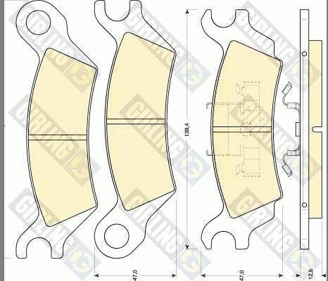 Girling 6102909 - Гальмівні колодки, дискові гальма avtolavka.club